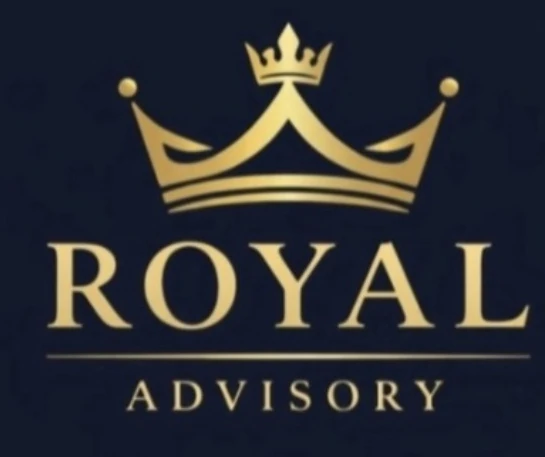 Royal Advisory arany koronás logó